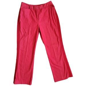 Vintage Lilly Pulitzer Red Tuxedo Pants ankle 90s Cotton Flare Women 2